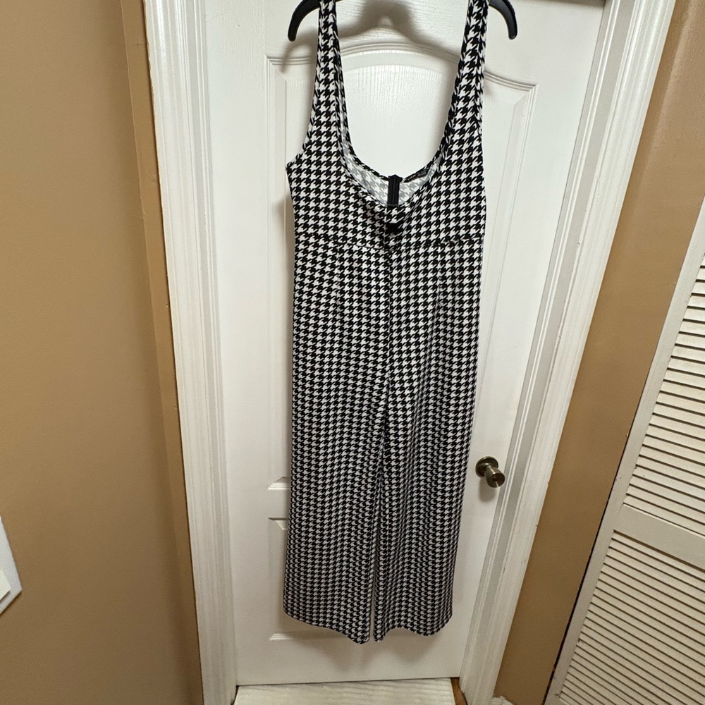 SHEIN Monochrome Houndstooth Dress